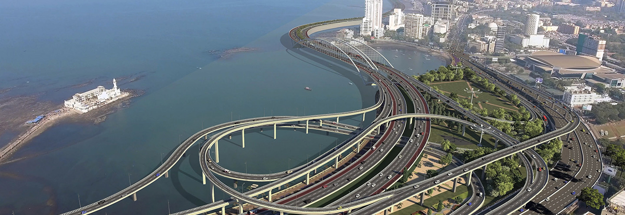 Construction of Mumbai Coastal Road(MCR), India